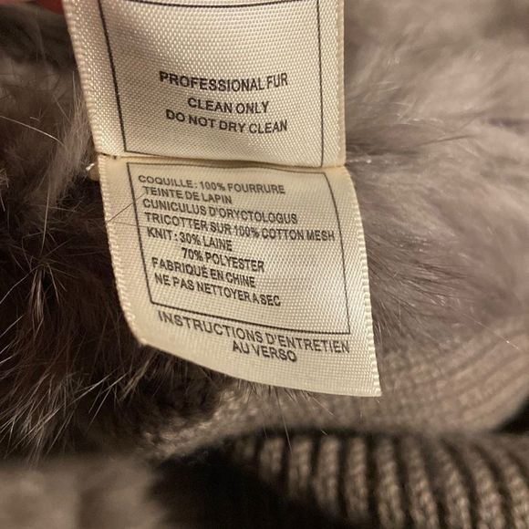 June rabbit fur button front vest size medium - Picture 7 of 8